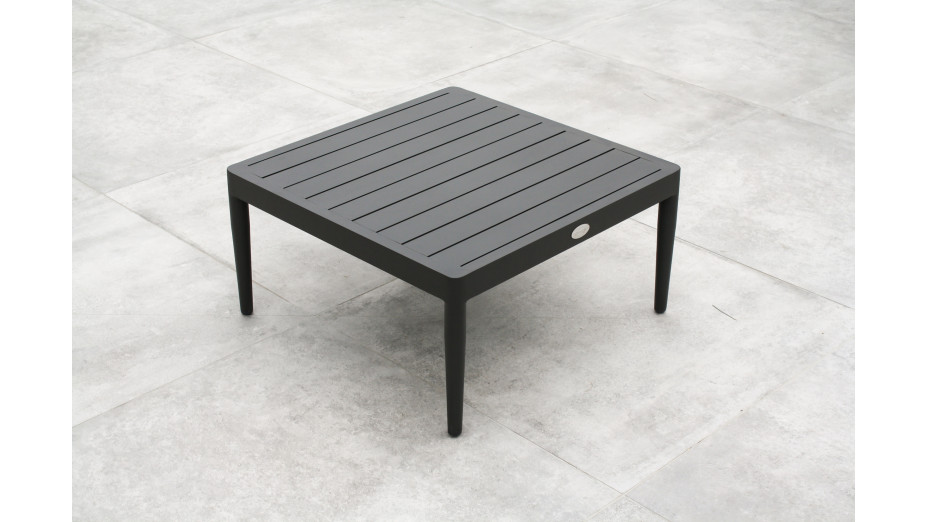 Salon d'angle de jardin ANKARA 4 places en aluminium - NOIR