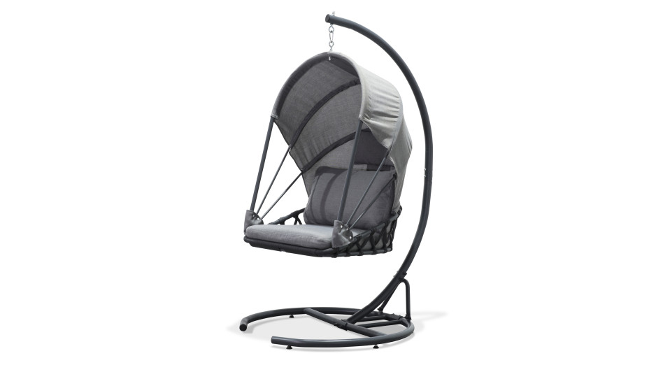 Balancelle de jardin LACANAU avec coussins - GRIS ANTHRACITE