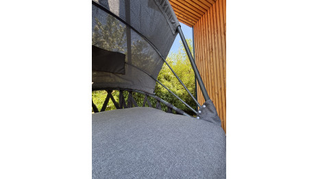 Balancelle de jardin LACANAU avec coussins - GRIS ANTHRACITE