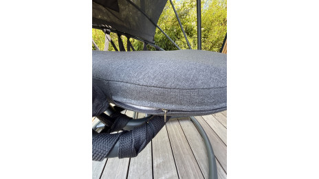 Balancelle de jardin LACANAU avec coussins - GRIS ANTHRACITE