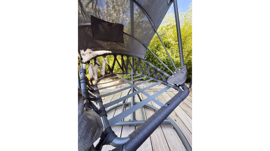 Balancelle de jardin LACANAU avec coussins - GRIS ANTHRACITE