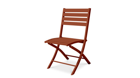 Chaise de jardin pliante MARIUS en aluminium - TERRACOTTA