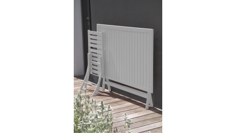 Table de jardin pliante MARIUS (140x80 cm) en aluminium - GRIS