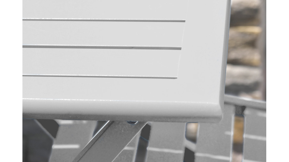 Table de jardin pliante MARIUS (140x80 cm) en aluminium - GRIS