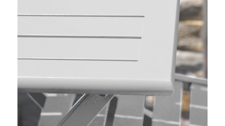 Table de jardin pliante MARIUS (140x80 cm) en aluminium - GRIS