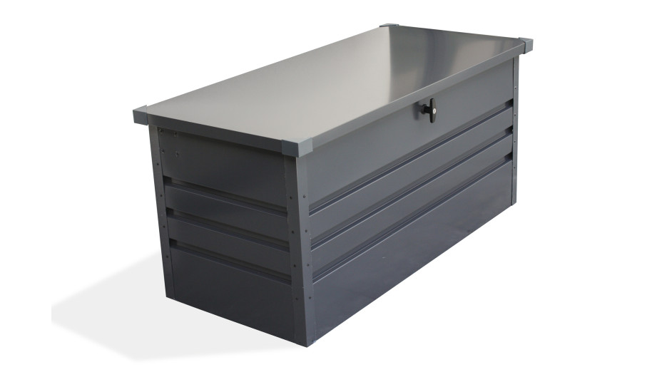 Coffre de jardin SCATOLA 350L en acier galvanisé - GRIS ANTHRACITE