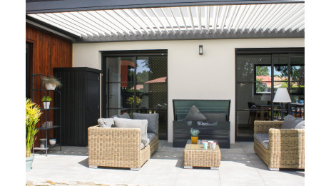 Coffre de jardin SCATOLA 350L en acier galvanisé - GRIS ANTHRACITE