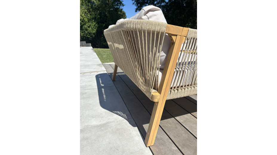 Salon bas de jardin SERENA 7 places en bois d'acacia - WOOD