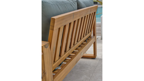 Salon bas de jardin ARACAJU 4 places en bois d'acacia - OLIVE