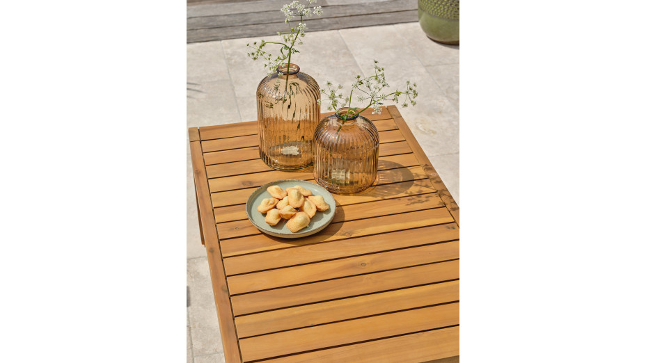 Salon bas de jardin ARACAJU 4 places en bois d'acacia - OLIVE