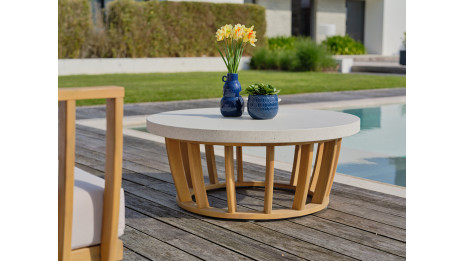 Salon bas de jardin BOGOTA 5 places en bois d'acacia - WOOD