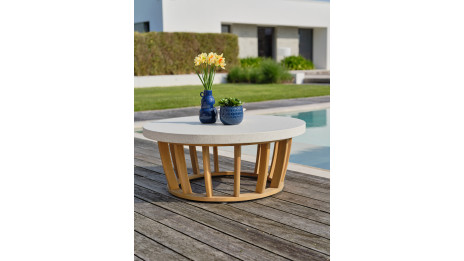 Salon bas de jardin BOGOTA 5 places en bois d'acacia - WOOD