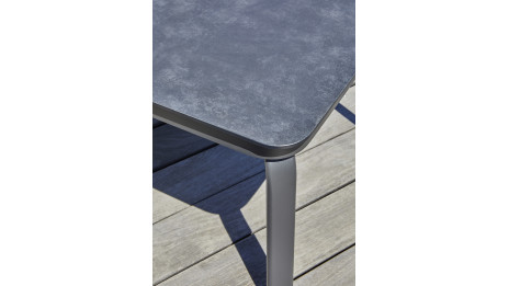 Salon bas de jardin CAMARGUE 4 places en corde tissée et aluminium - GRIS ANTHRACITE