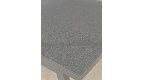 Lot composé d'une table de jardin DANIA-TB210-STONE-N avec rallonge et de 4 chaises STOCKHOLM-CH empilables