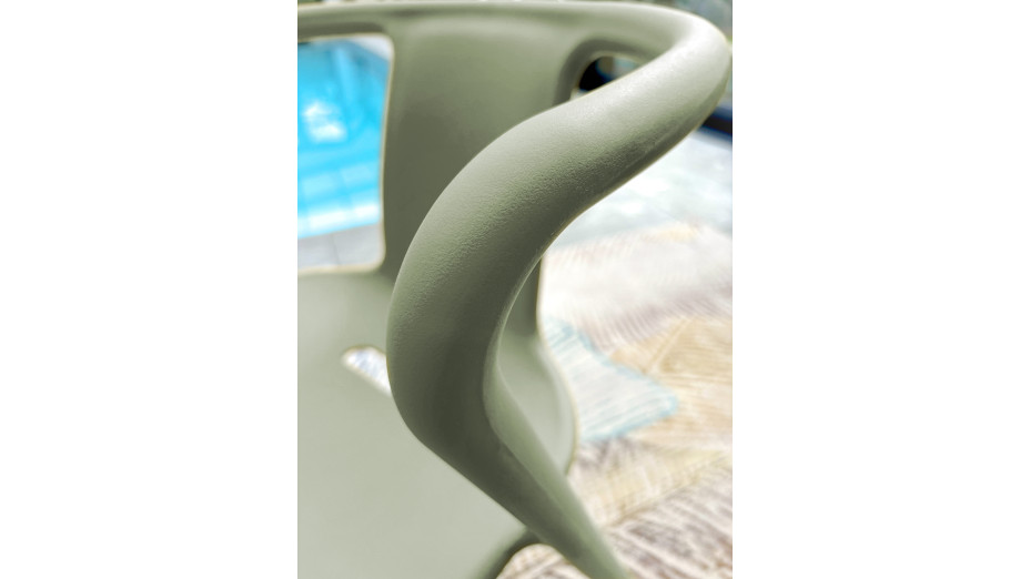 Fauteuil de jardin empilable DIEGO en polypropylène - OLIVE