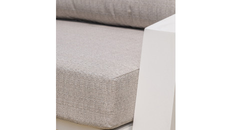 Salon bas de jardin IBIZA 5 places en aluminium - BLANC