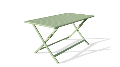 Table de jardin pliante MARIUS (140x80 cm) en aluminium - VERT LAGUNE