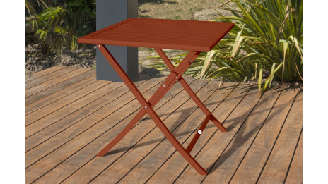 Lot composé d'une table de jardin MARIUS-TB70-TERRA pliante et de 2 chaises MARIUS-CP-TERRA pliantes