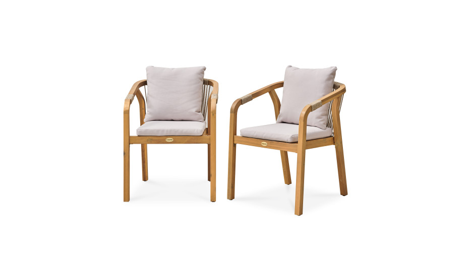 Lot composé de 2 fauteuils de jardin SERENA-FT