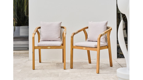 Lot composé de 2 fauteuils de jardin SERENA-FT