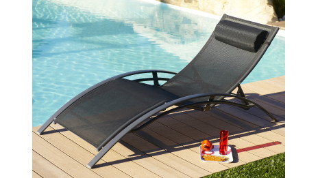 Lot composé de 2 bains de soleil CL76-NM empilables