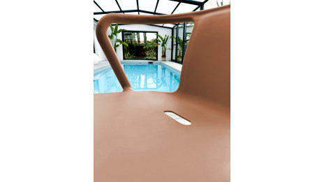 Lot composé de 2 fauteuils de jardin DIEGO-FT-TERRACOTTA empilables