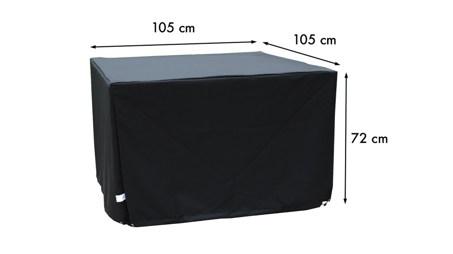 Housse de protection pour table (105x105 cm) - NOIR