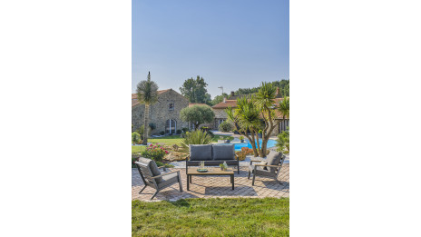 Salon de jardin KOMMOS 5 places en aluminium et plateau en composite - GRIS ANTHRACITE