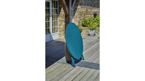 Lot composé d'une table de jardin MARIUS-TB110-CANARD pliante et de 4 chaises MARIUS-CP-CANARD pliantes
