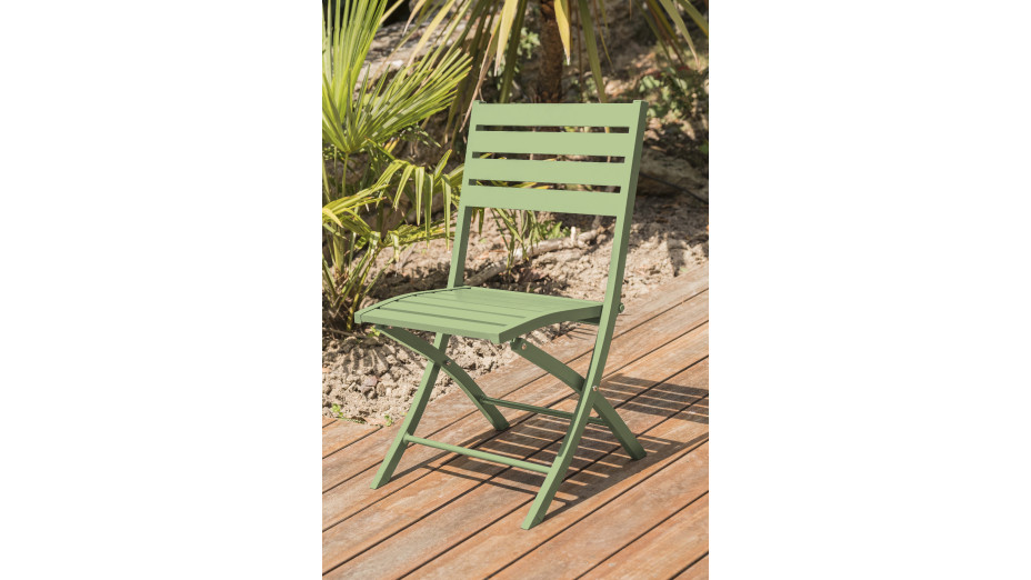 Lot composé d'une table de jardin pliante MARIUS-TB140-LAGUNE et de 4 chaises MARIUS-CP-LAGUNE pliantes
