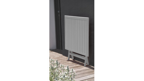 Guéridon de jardin pliant MARIUS (70x70 cm) en aluminium - GRIS