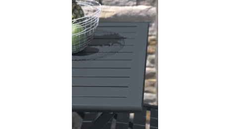 Guéridon de jardin pliant MARIUS (70x70 cm) en aluminium - GRIS ANTHRACITE