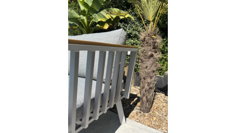 Salon bas de jardin NAPOLI 5 places en aluminium - GRIS