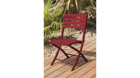 Chaise de jardin pliante MARIUS en aluminium - CARMIN