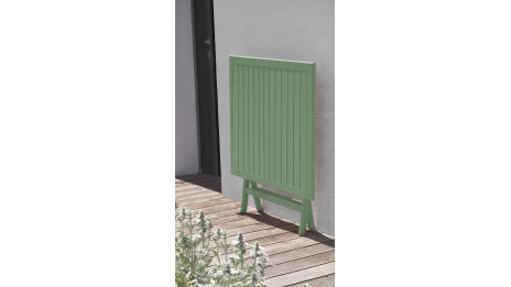Guéridon de jardin pliant MARIUS (70x70 cm) en aluminium - VERT LAGUNE