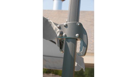Parasol déporté SEVILLA (4x3 m) en aluminium gris anthracite et polyester - GRIS