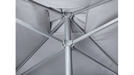 Parasol ouverture push-up EOLO (250x250 cm) en aluminium laqué et toile OLEFIN® - GRIS ANTHRACITE