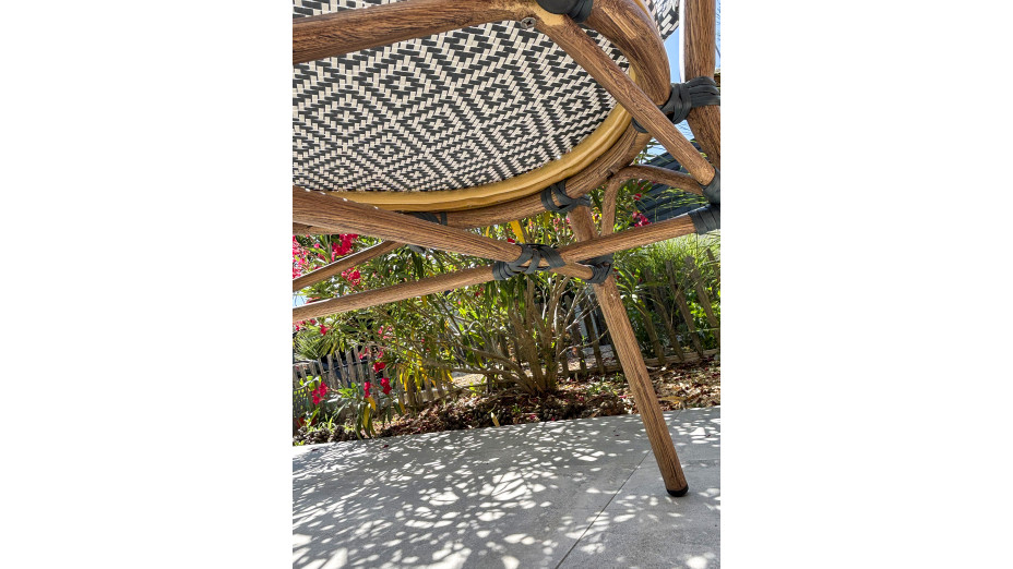Lot composé de 2 fauteuils de jardin BISTRO-FT-TEX-BLEU empilables