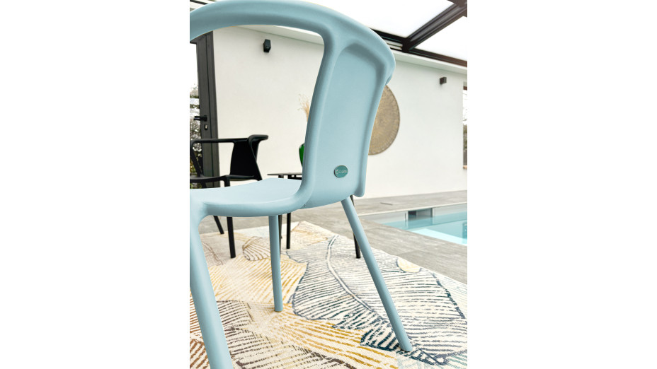 Lot composé de 2 fauteuils de jardin DIEGO-FT-AZUR empilables