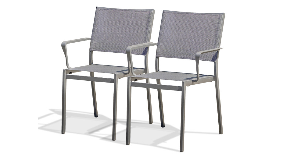 Lot composé de 2 fauteuils de jardin STOCKHOLM-FT empilables
