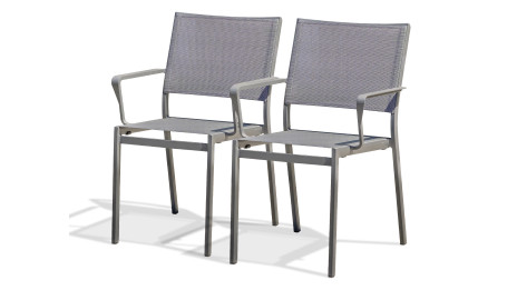 Lot composé de 2 fauteuils de jardin STOCKHOLM-FT empilables