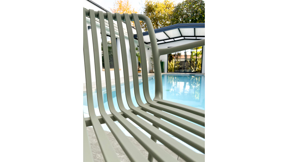 Lot composé de 2 fauteuils de jardin TIAGO-FT-OLIVE empilables