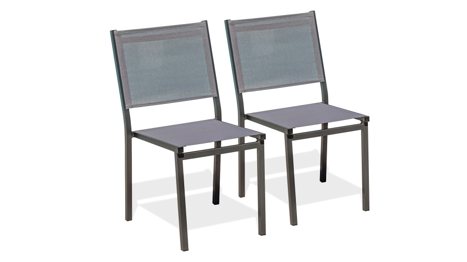Lot composé de 2 chaises de jardin TOLEDE-CH empilables