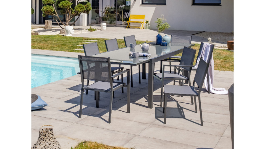 Lot composé de 2 chaises de jardin TOLEDE-CH empilables