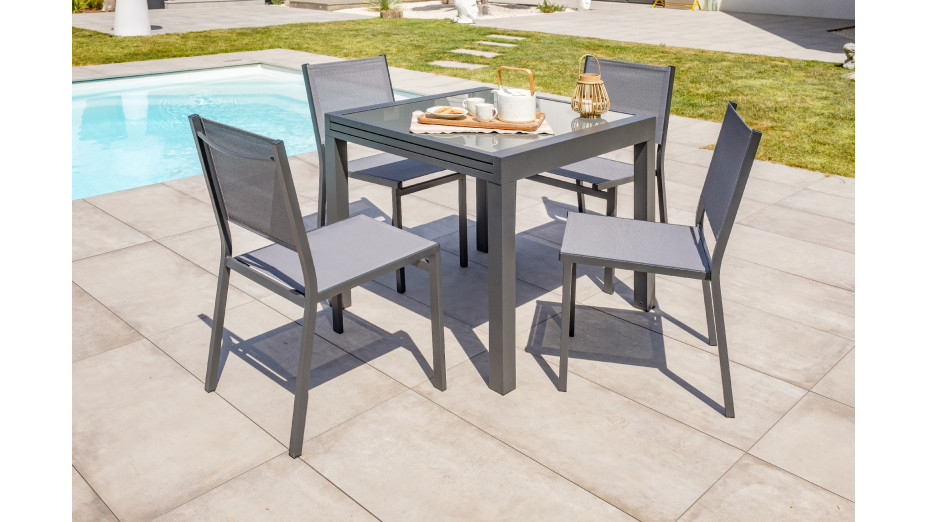 Lot composé de 2 chaises de jardin TOLEDE-CH empilables