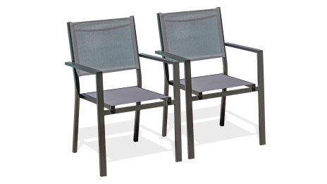 Lot composé de 2 fauteuils de jardin TOLEDE-FT empilables