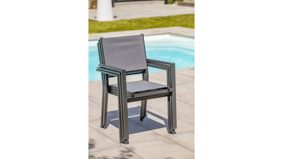Lot composé de 2 fauteuils de jardin TOLEDE-FT empilables