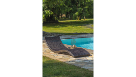 Lot composé de 2 bains de soleil CANCUN-CL-CHOCO empilables