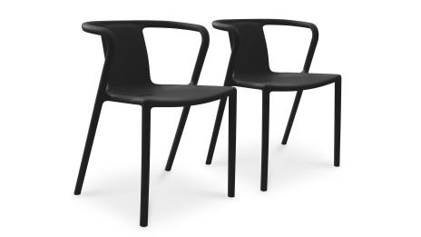 Lot composé de 2 fauteuils de jardin DIEGO-FT-GRISANTH empilables