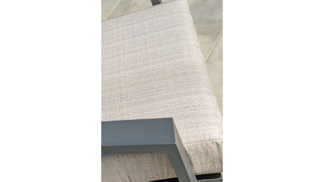 Salon bas de jardin IBIZA 5 places en aluminium - GRIS ANTHRACITE